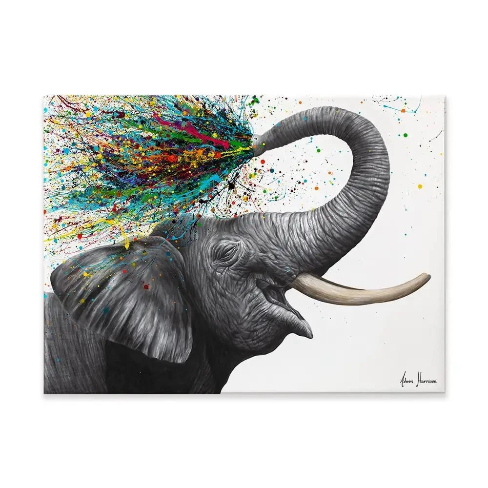 Elephant Elation Canvas Print Elephant Elation Canvas Print wall art product Ashvin Harrison