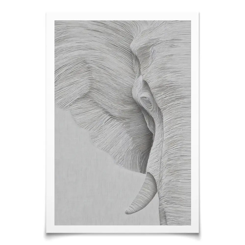 Elephant Line Work Art Print Elephant Line Work Art Print wall art product LSR Design Studio - Independent