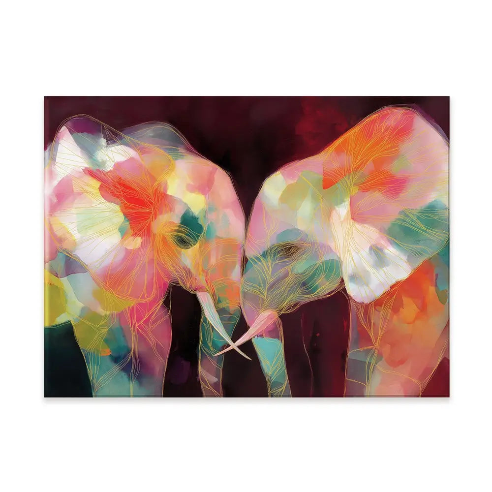 Elephant Mother And Calf Canvas Print Elephant Mother And Calf Canvas Print wall art product Chromatic Storm Studio
