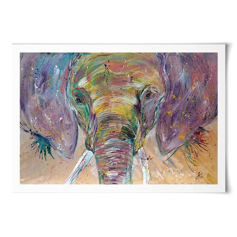 Elephant Splashes Art Print Elephant Splashes Art Print wall art product Jamie Taylor