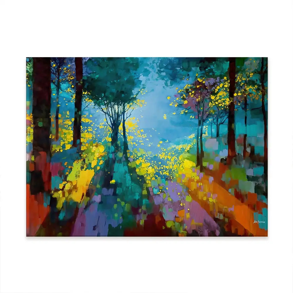 Enchanted Colourful Forest Canvas Print Enchanted Colourful Forest Canvas Print wall art product Leon Devenice
