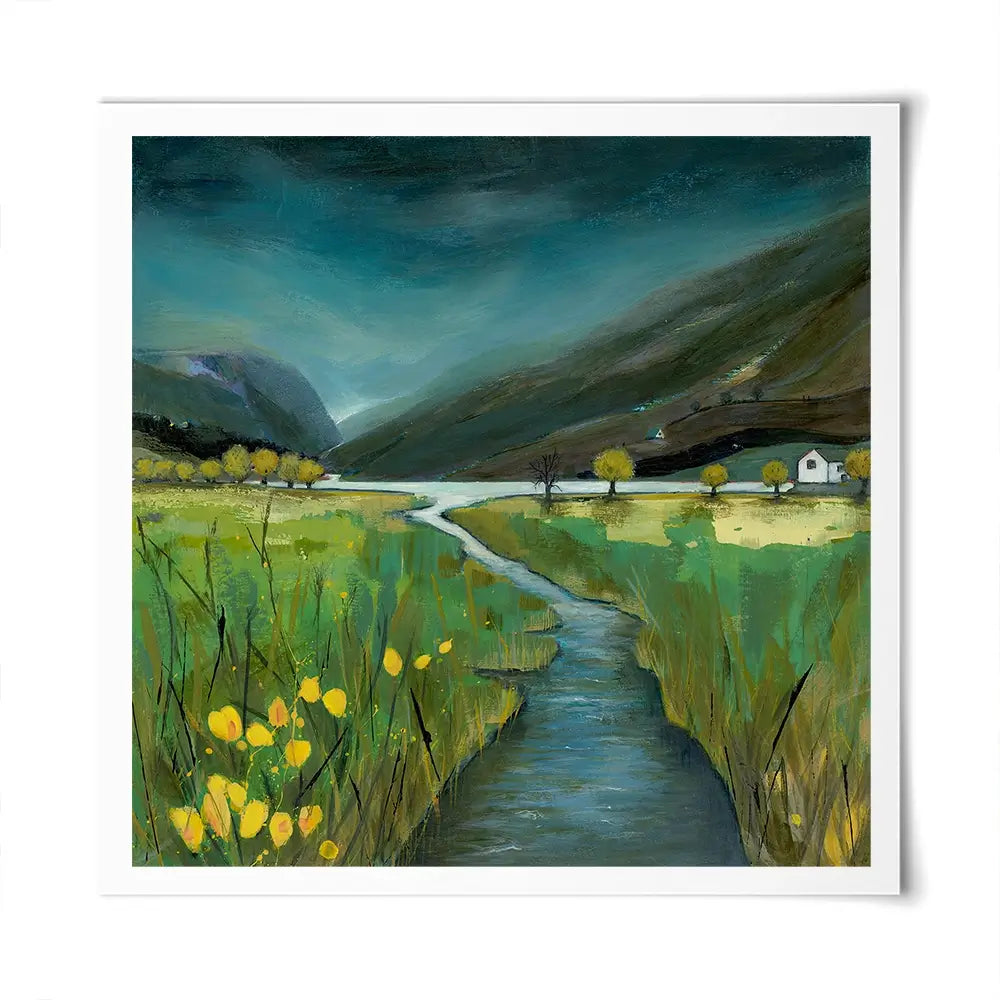 Evening Light Buttermere Square Art Print Evening Light Buttermere Square Art Print wall art product Karen Sutton