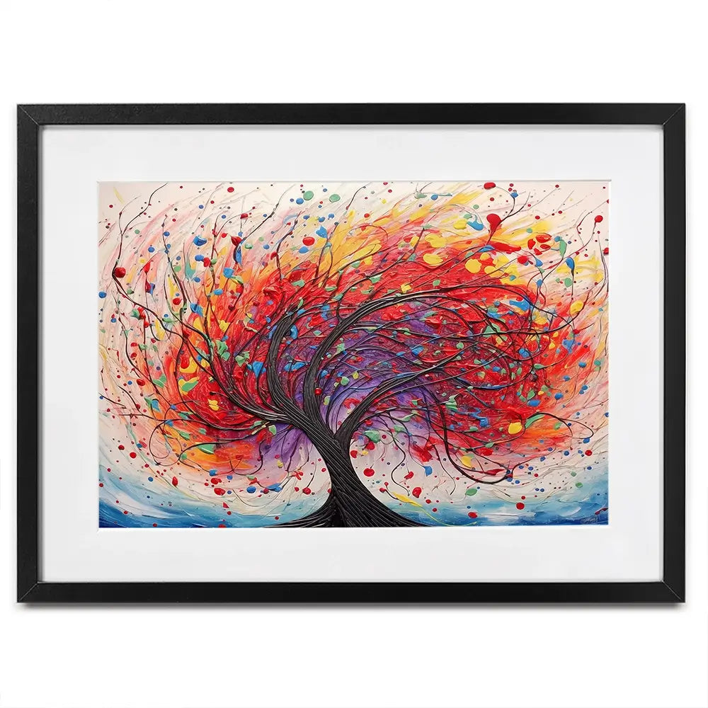 Expressionist Red Tree Framed Art Print Expressionist Red Tree Framed Art Print wall art product Lena Owens - Independent