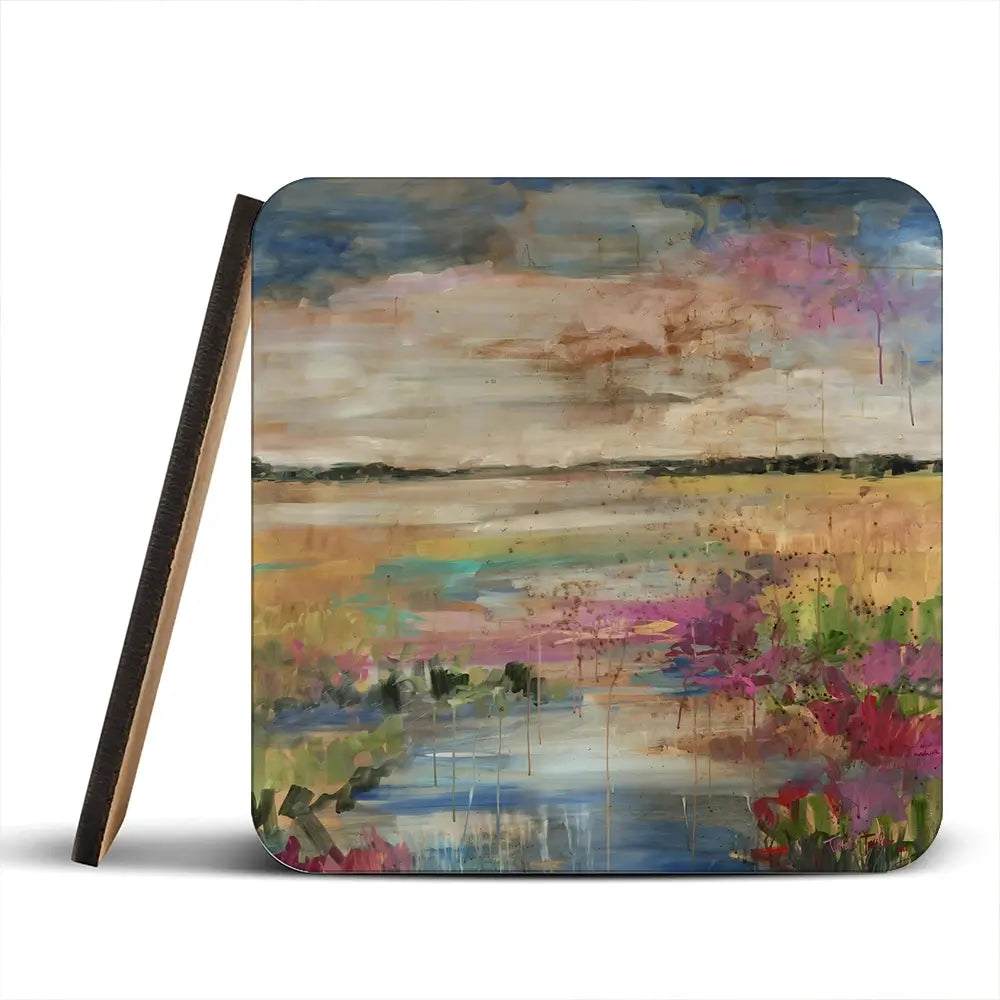 Expressionistic Marsh Coaster Set Expressionistic Marsh Coaster Set wall art product Tiffani Taylor - Independent