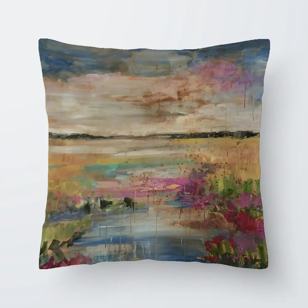 Expressionistic Marsh Cushion Expressionistic Marsh Cushion wall art product Tiffani Taylor - Independent
