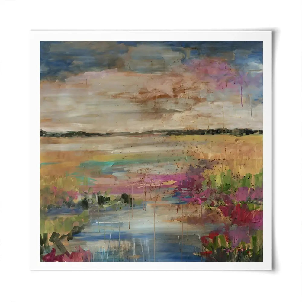 Expressionistic Marsh Square Art Print Expressionistic Marsh Square Art Print wall art product Tiffani Taylor - Independent