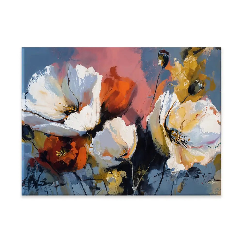 Expressive Abstract Floral Canvas Print Expressive Abstract Floral Canvas Print wall art product Leon Devenice