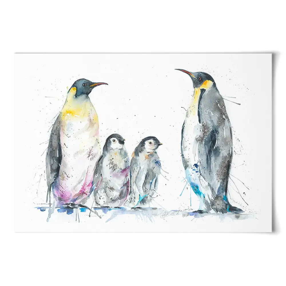 Family Of Penguins Art Print Family Of Penguins Art Print wall art product Nicola Jane Rowles
