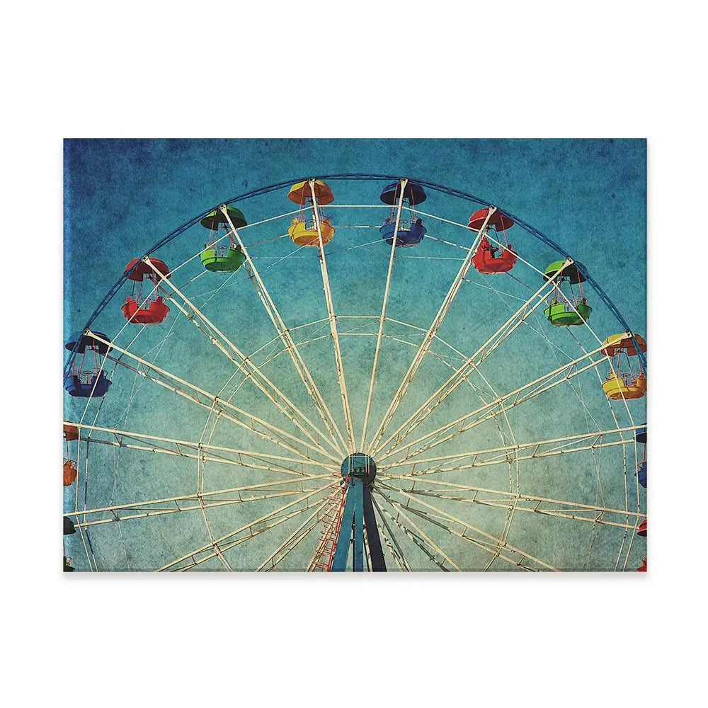 Ferris Wheel Against Blue Sky Canvas Print Ferris Wheel Against Blue Sky Canvas Print wall art product DarkBird / Shutterstock