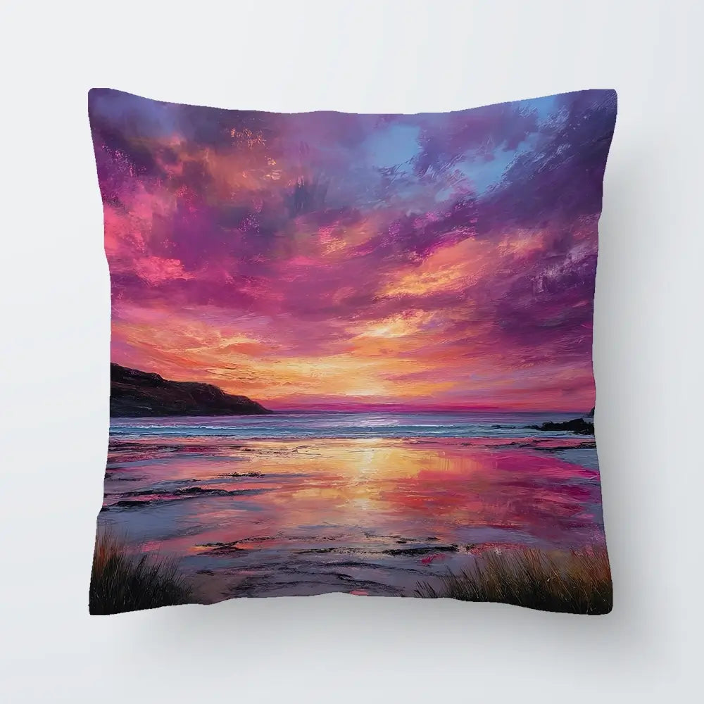 Fire Sky Bay Cushion Fire Sky Bay Cushion wall art product Art Print Shop