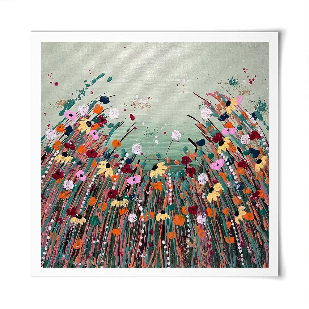 Floral Fresh Square Art Print Floral Fresh Square Art Print wall art product Emma LC Art