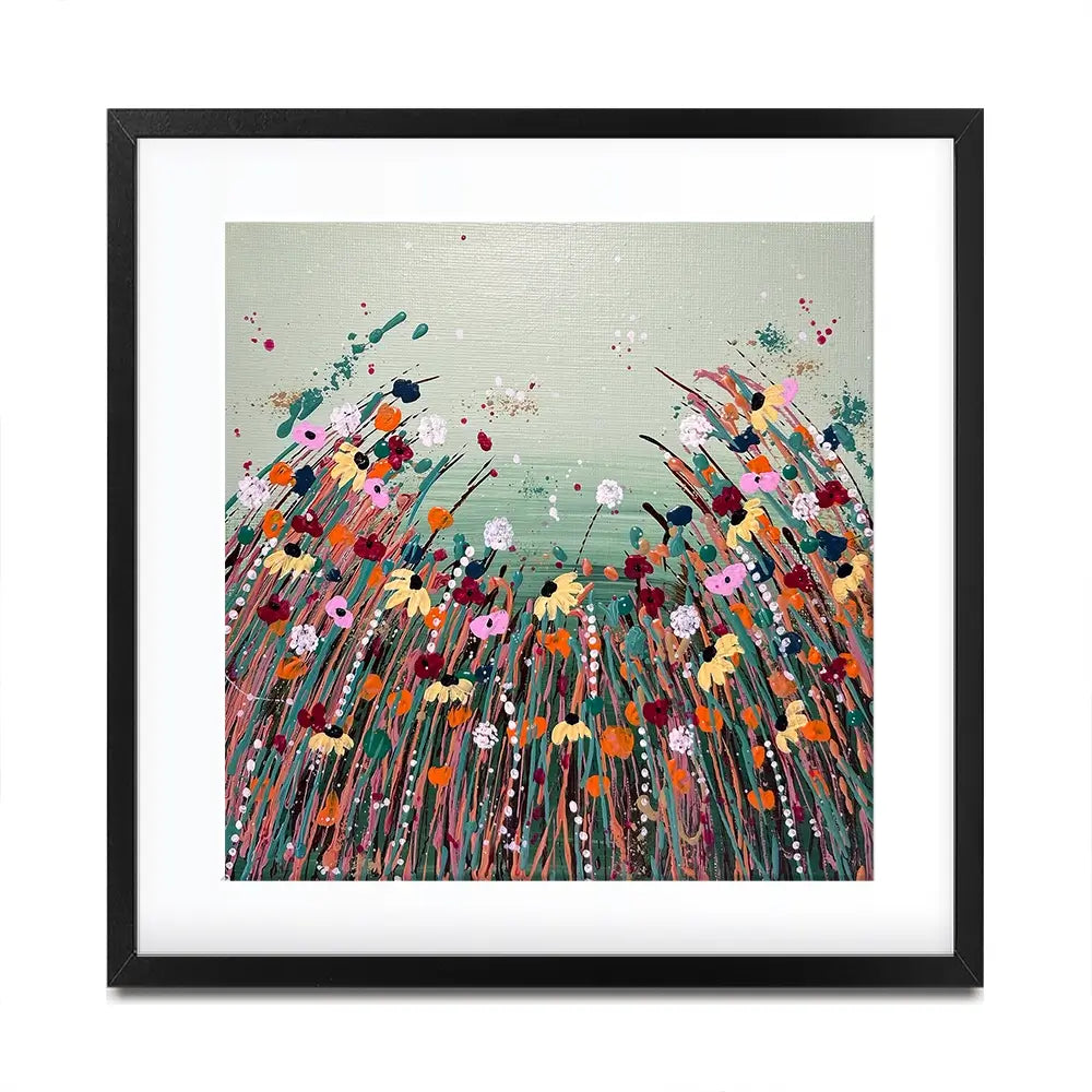 Floral Fresh Square Framed Art Print Floral Fresh Square Framed Art Print wall art product Emma LC Art