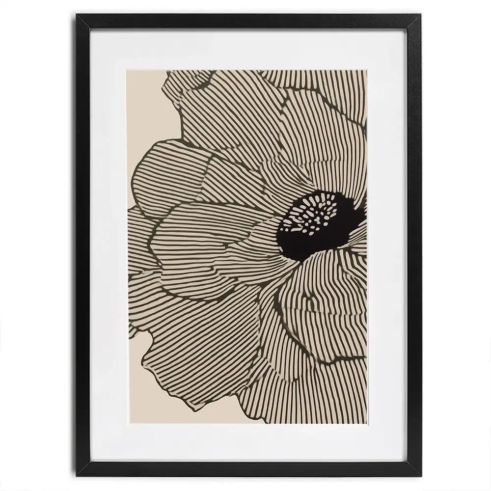 Floral Lines Framed Art Print Floral Lines Framed Art Print wall art product IAmHomeStudio