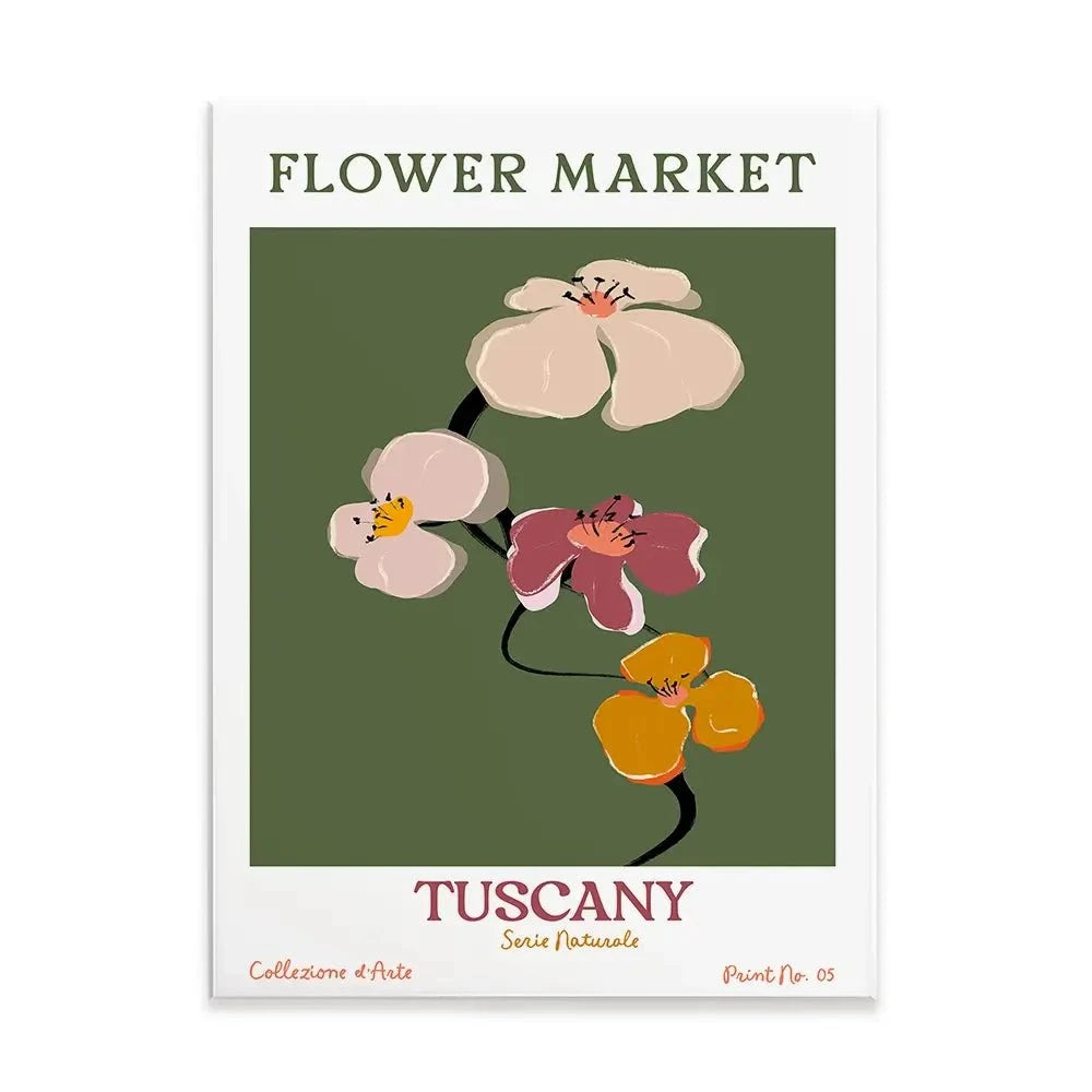 Flower Market Tuscany Canvas Print Flower Market Tuscany Canvas Print wall art product Treechild