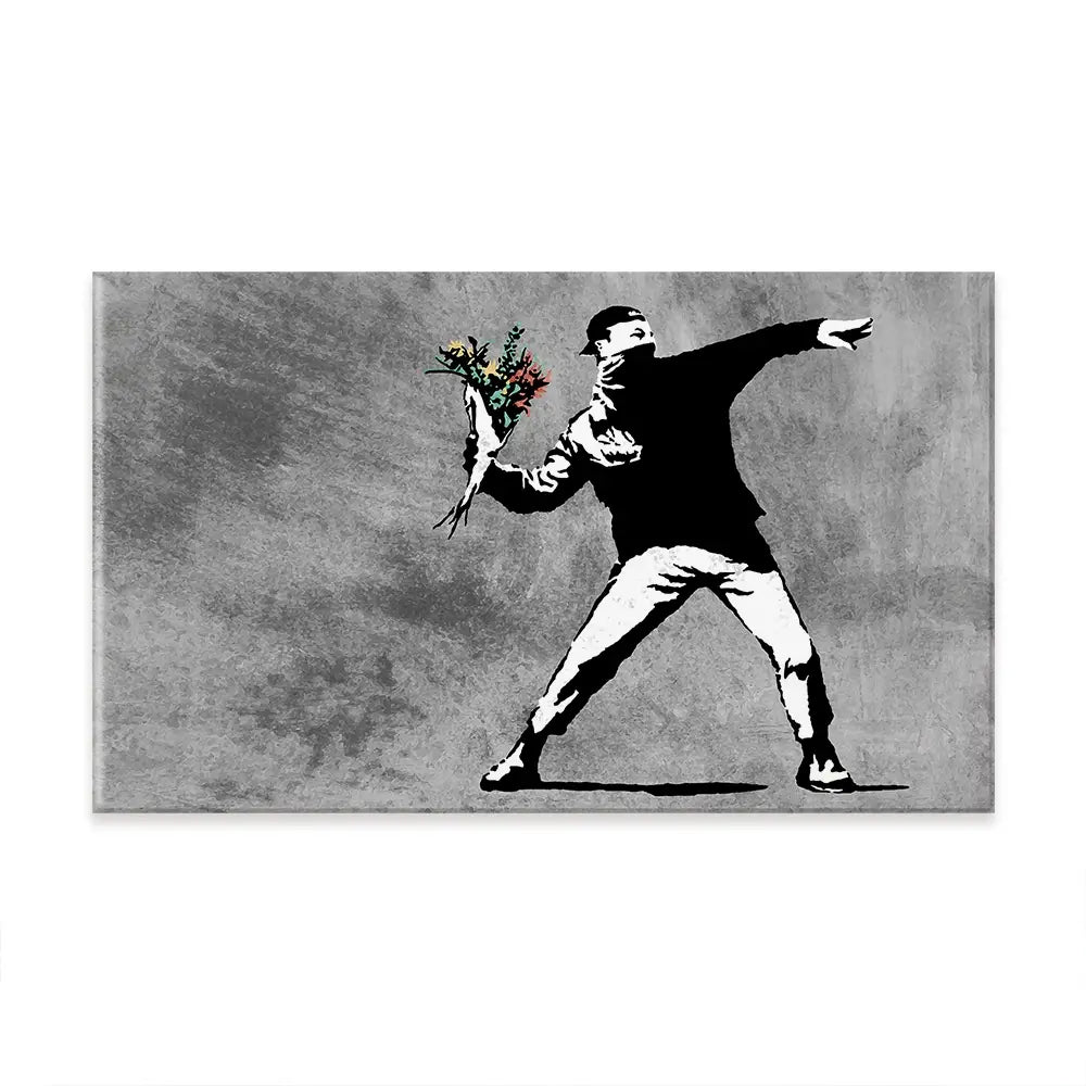 Flower Thrower Oversized Canvas Print Flower Thrower Oversized Canvas Print wall art product Art Print Shop