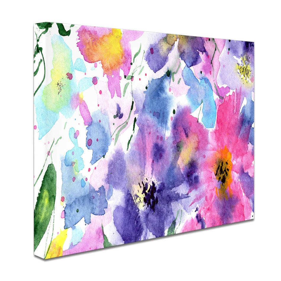 Flowers Painted In Watercolour Canvas Print wall art product Katerina Izotova Art Lab / Shutterstock