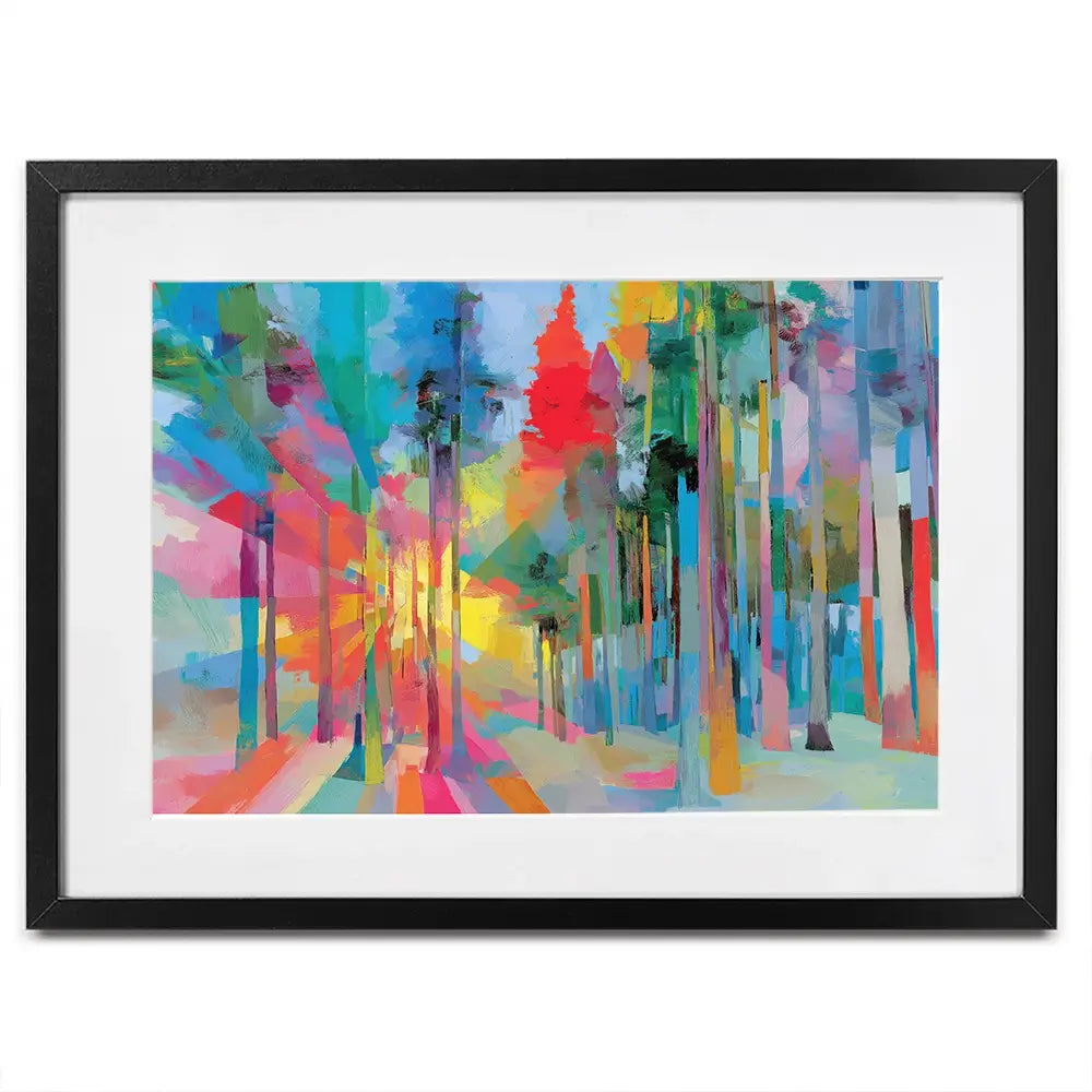 Forest Light In Colour Framed Art Print Forest Light In Colour Framed Art Print wall art product Chromatic Storm Studio