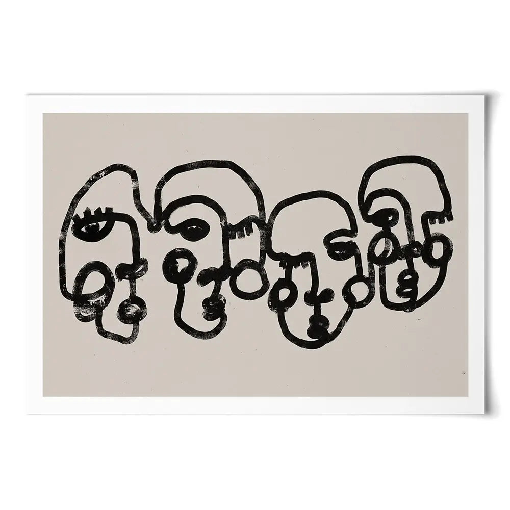 Four Faces Art Print Four Faces Art Print wall art product Treechild