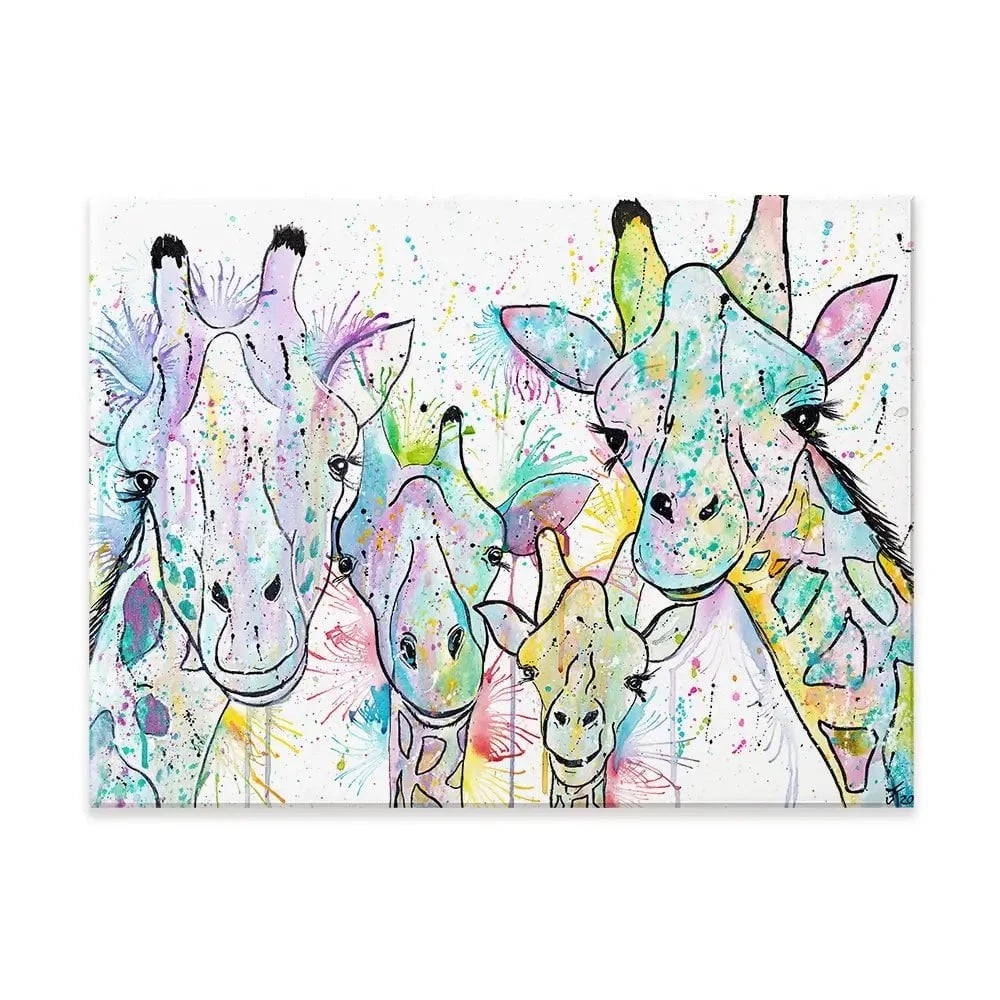Four Giraffes Canvas Print Four Giraffes Canvas Print wall art product Jamie Taylor