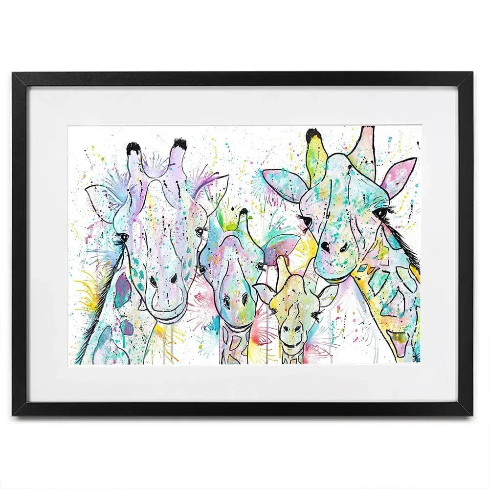 Four Giraffes Framed Art Print Four Giraffes Framed Art Print wall art product Jamie Taylor