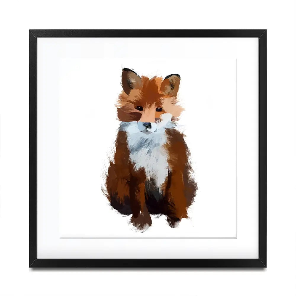 Fox Cub Square Framed Art Print Fox Cub Square Framed Art Print wall art product Aimee Linzi
