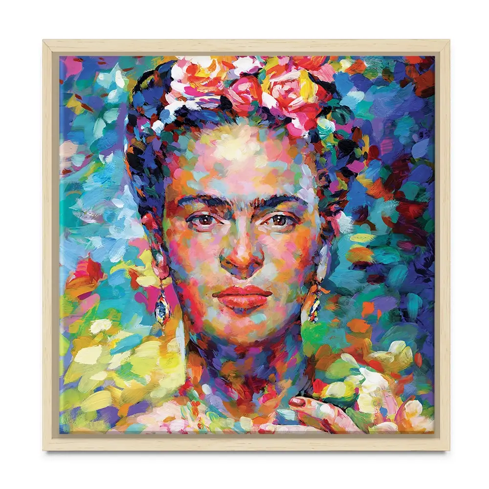 Frida Square Canvas Print Frida Square Canvas Print wall art product Leon Devenice