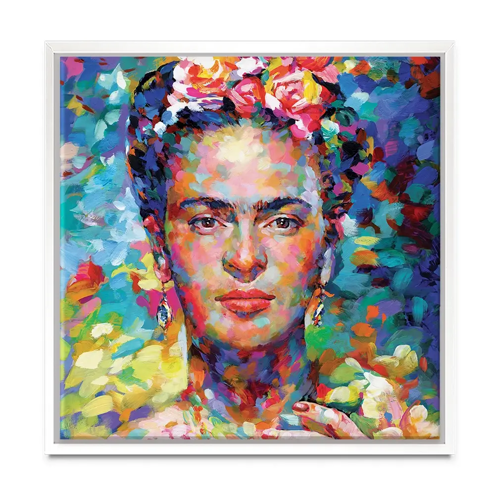Frida Square Canvas Print Frida Square Canvas Print wall art product Leon Devenice