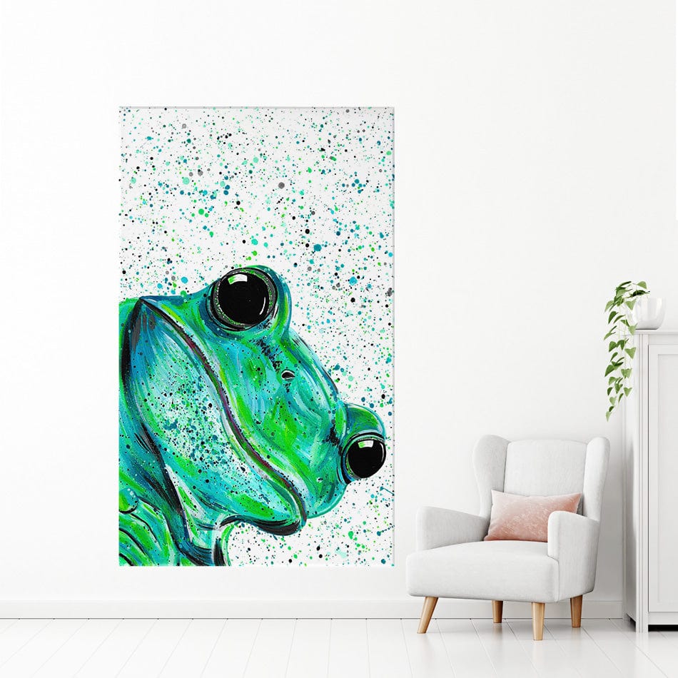 Frog Monty Canvas Print wall art product Emma LC Art