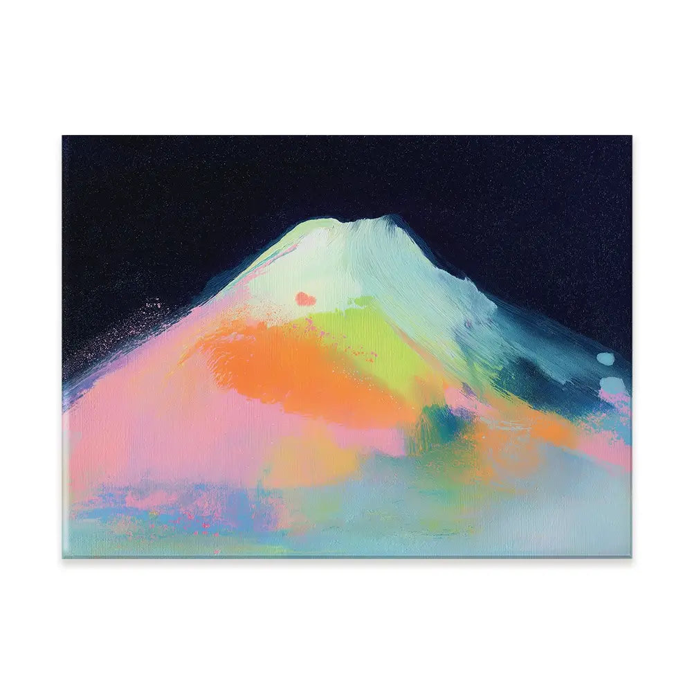 Fuji In Neon Canvas Print Fuji In Neon Canvas Print wall art product Chromatic Storm Studio