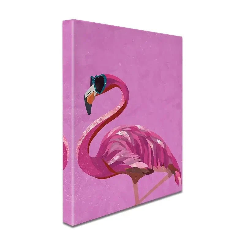 Funky Flamingo Canvas Print Funky Flamingo Canvas Print wall art product Sarah Manovski