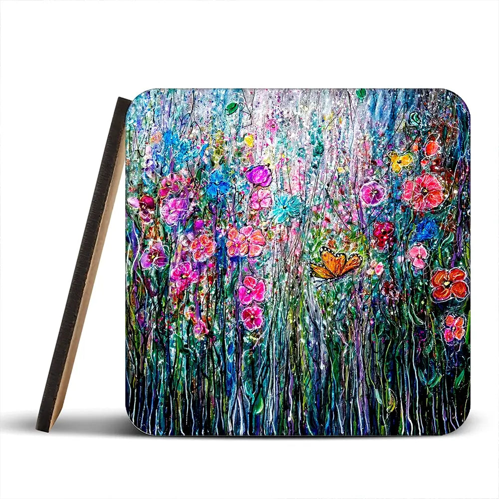 Garden Paradise Coaster Set Garden Paradise Coaster Set wall art product Lena Owens - Independent