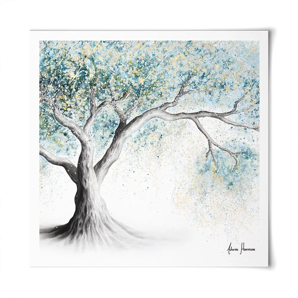 Gentle Frost Tree Square Art Print Gentle Frost Tree Square Art Print wall art product Ashvin Harrison