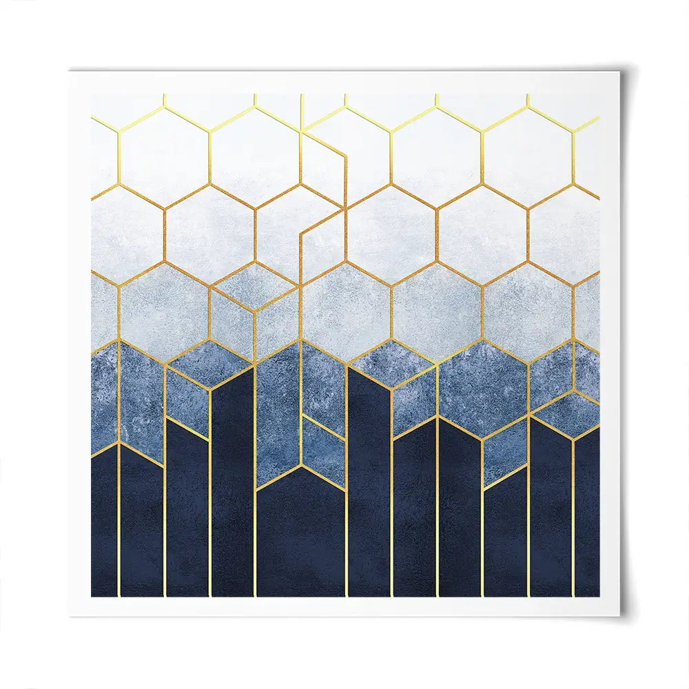 Geometric Hexagons Square Art Print Geometric Hexagons Square Art Print wall art product Art Print Shop
