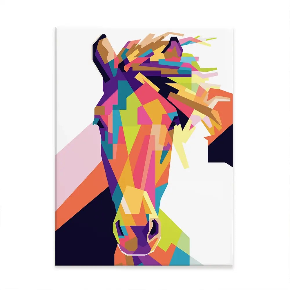 Geometric Pop Art Horse Canvas Print Geometric Pop Art Horse Canvas Print wall art product noeeerr / Shutterstock