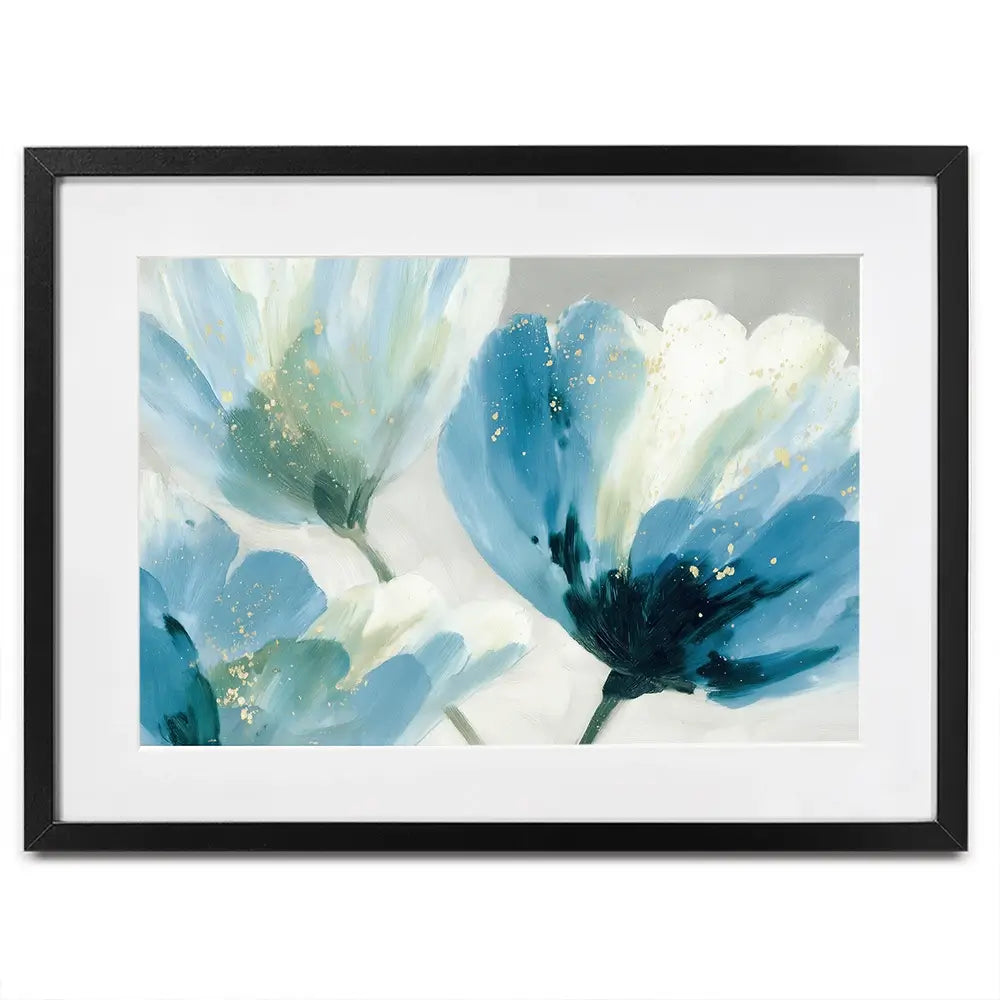 Gilded Anemone Duet Framed Art Print Gilded Anemone Duet Framed Art Print wall art product Chromatic Storm Studio