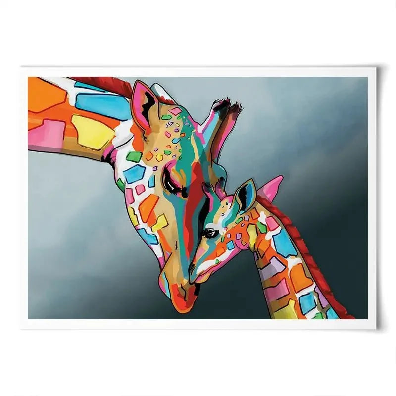 Giraffe And Calf Art Print Giraffe And Calf Art Print wall art product Independent