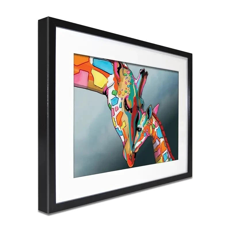 Giraffe And Calf Framed Art Print Giraffe And Calf Framed Art Print wall art product Independent