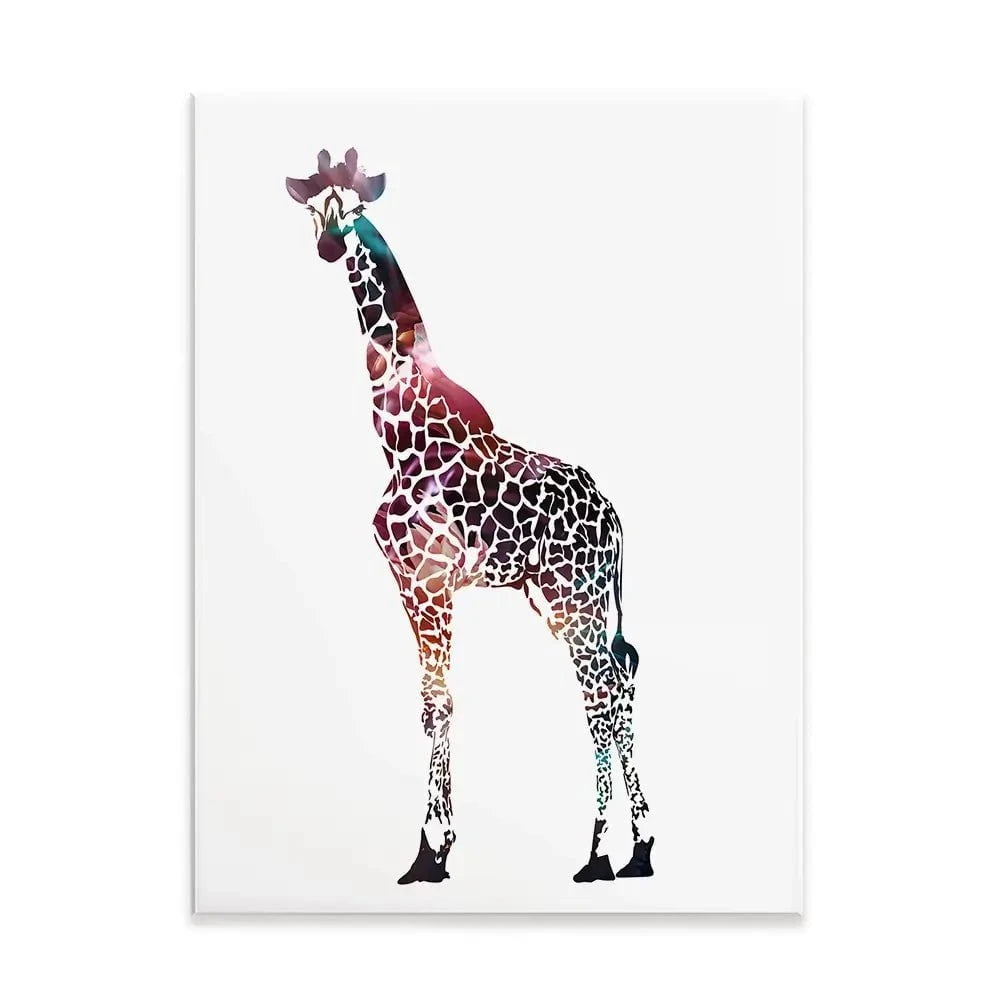 Giraffe On White Canvas Print Giraffe On White Canvas Print wall art product Sarah Manovski