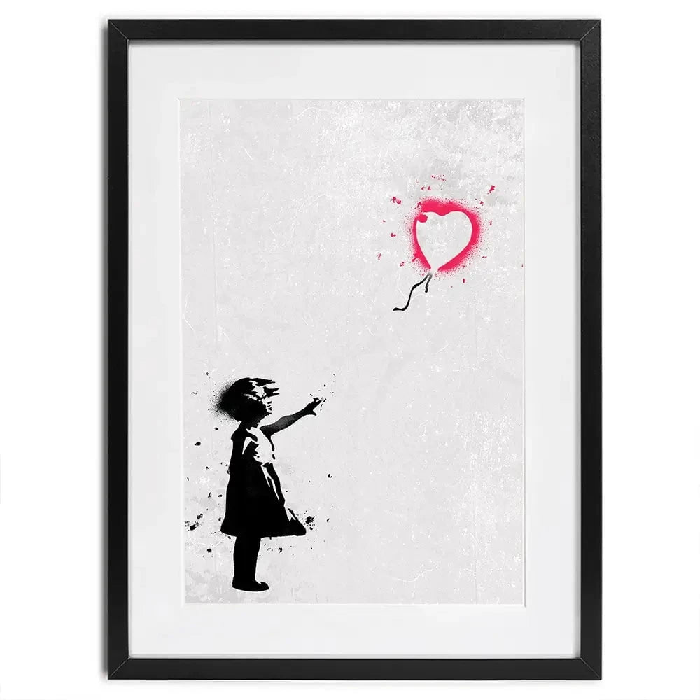 Girl With Balloon Portrait Framed Art Print Girl With Balloon Portrait Framed Art Print wall art product Banksy