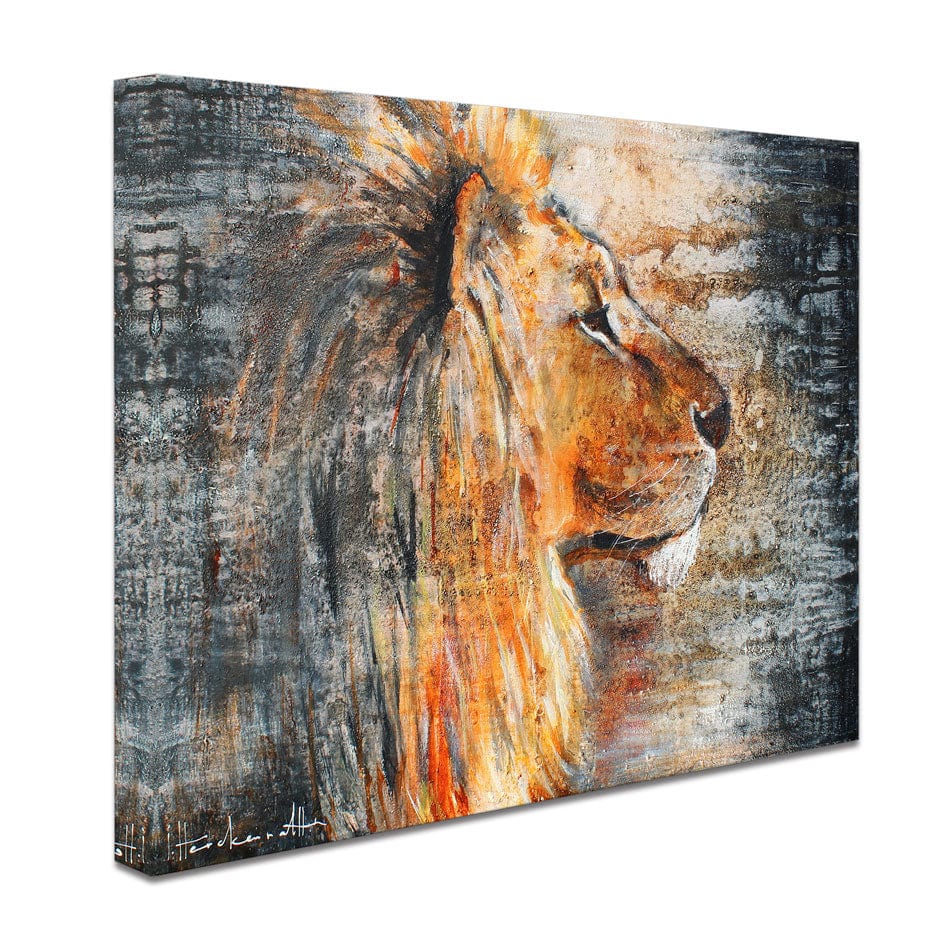 Glowing Lion Canvas Print wall art product Ingeborg Herckenrath