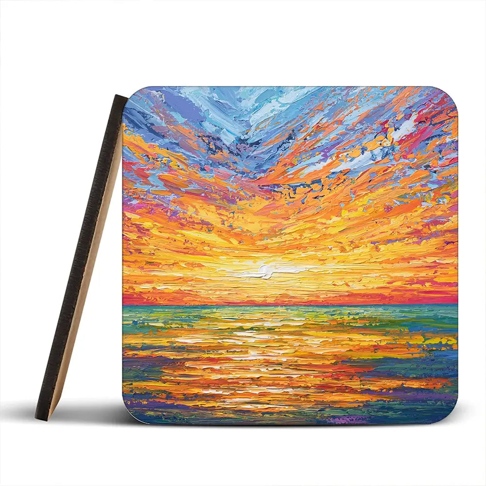 Glowing Sun Coaster Set Glowing Sun Coaster Set wall art product Olga Tkachyk