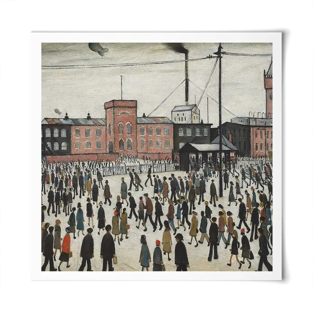 Going To Work Square Art Print Going To Work Square Art Print wall art product L.S.Lowry