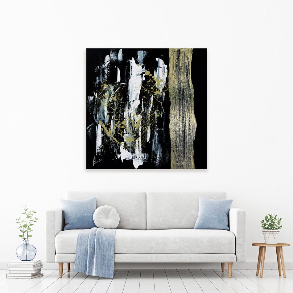 Gold Abstract Canvas Print wall art product Aimee Linzi