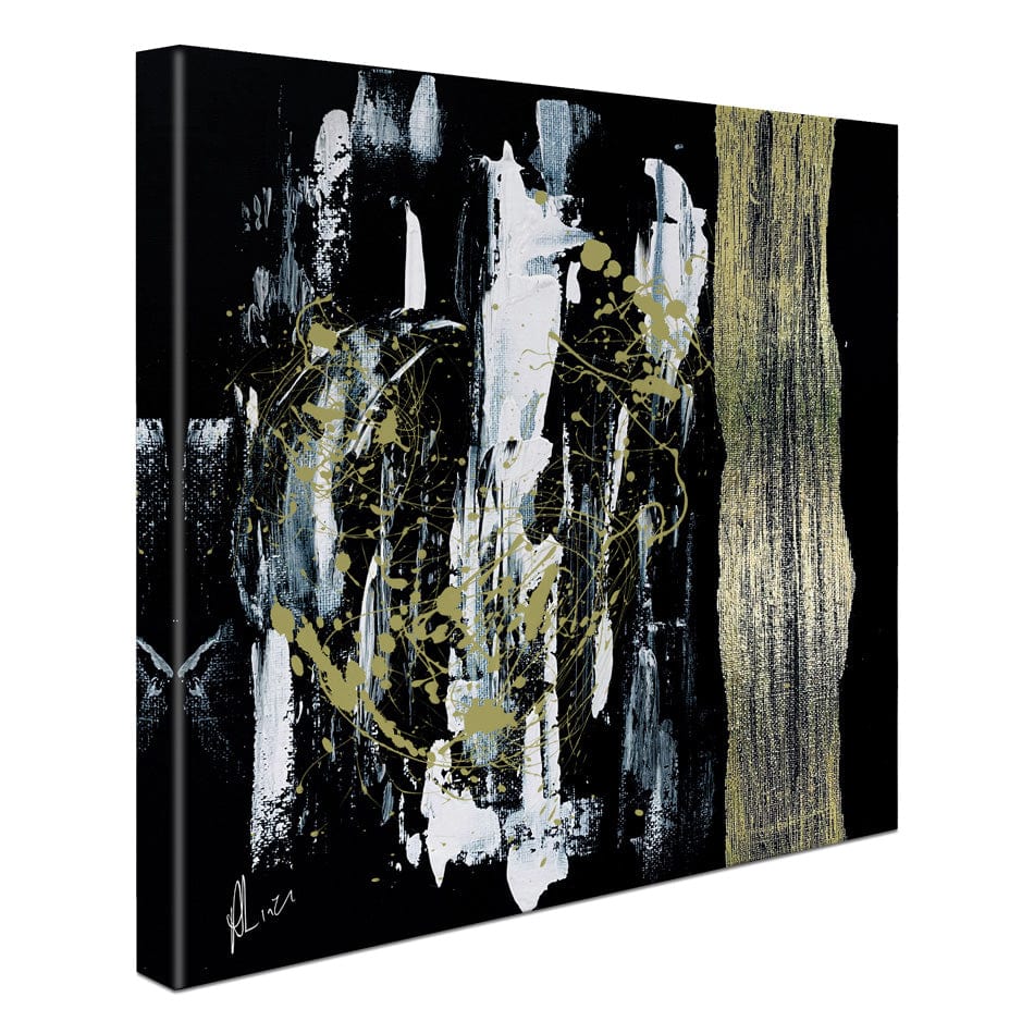 Gold Abstract Canvas Print wall art product Aimee Linzi
