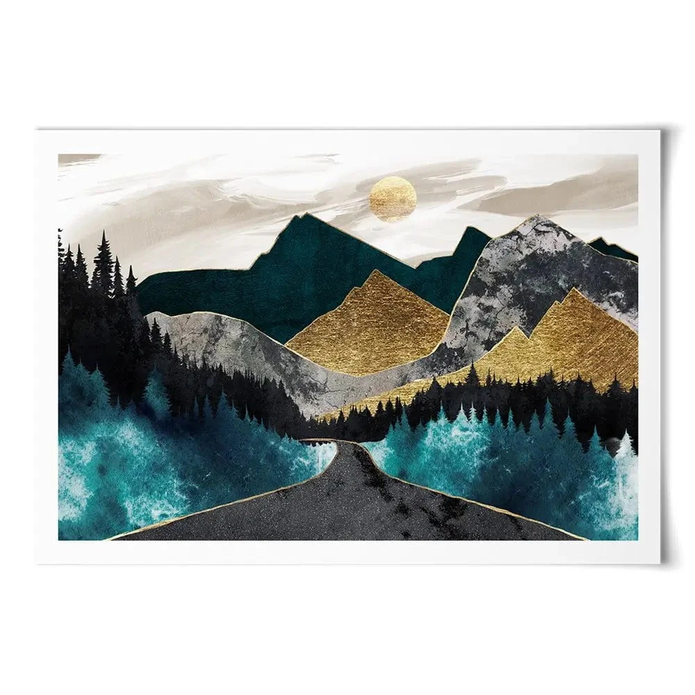 Gold Mountain Art Print Gold Mountain Art Print wall art product Svetlana Aleynikova
