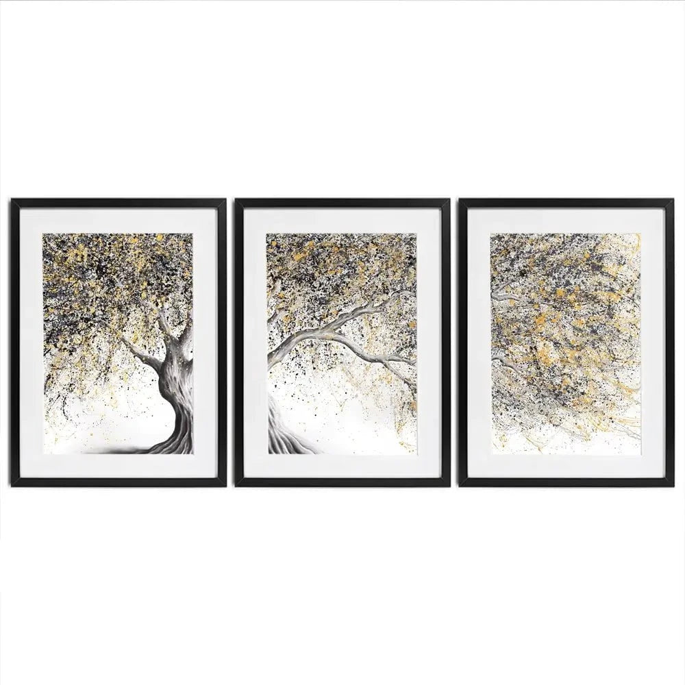Golden Onyx Tree Framed Art Print Trio Golden Onyx Tree Framed Art Print Trio wall art product Ashvin Harrison