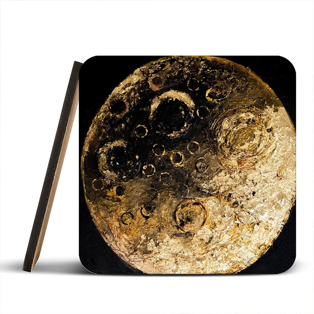 Golden Silence Coaster Set Golden Silence Coaster Set wall art product Osnat Tzadok