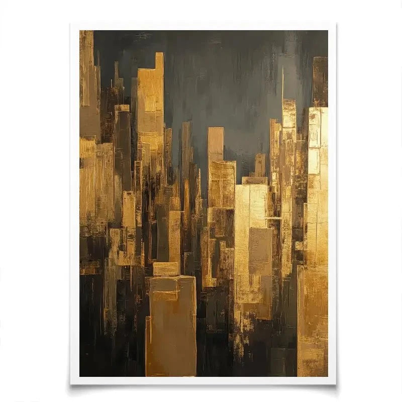 Golden Skyscrapers Art Print Golden Skyscrapers Art Print wall art product Tanya Ocean
