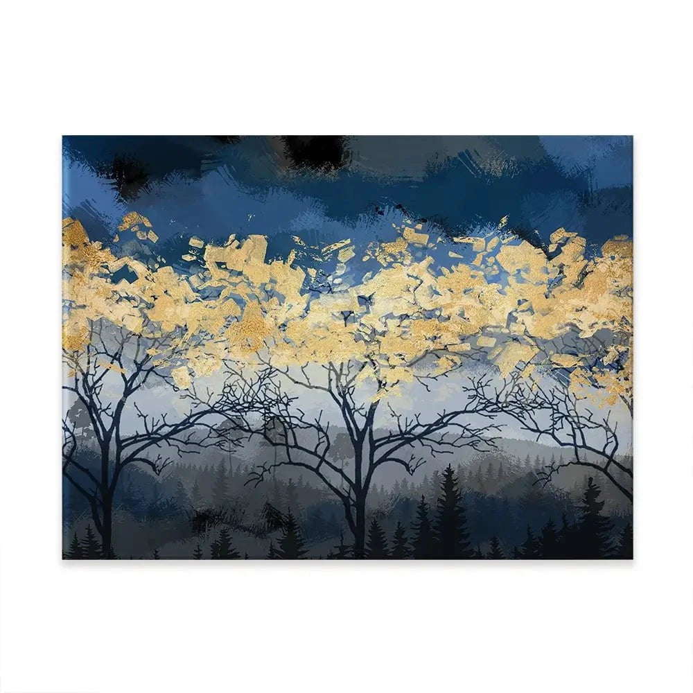 Golden Trees Canvas Print Golden Trees Canvas Print wall art product FLOWER 3D / Shutterstock