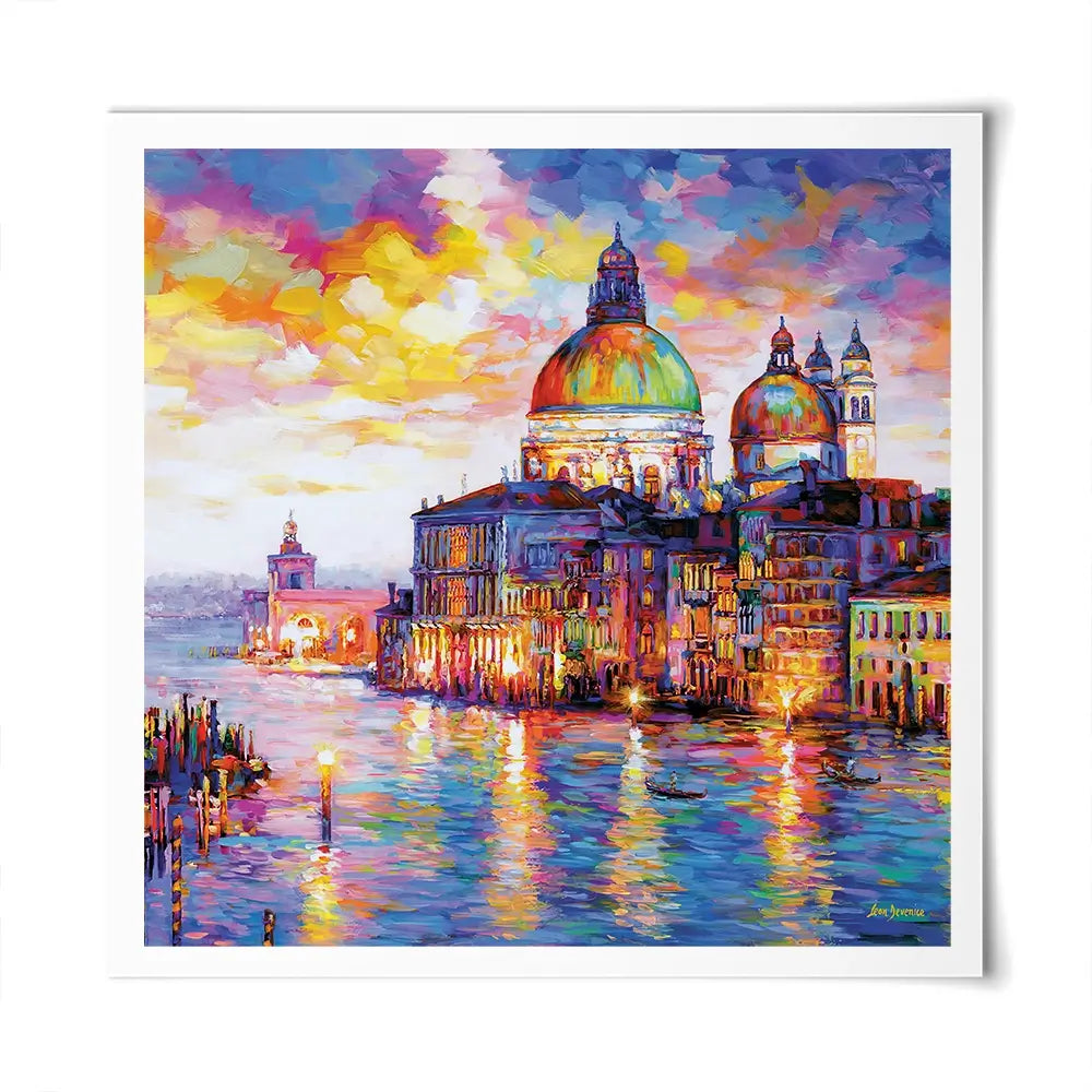 Grand Canal Italy Square Art Print Grand Canal Italy Square Art Print wall art product Leon Devenice